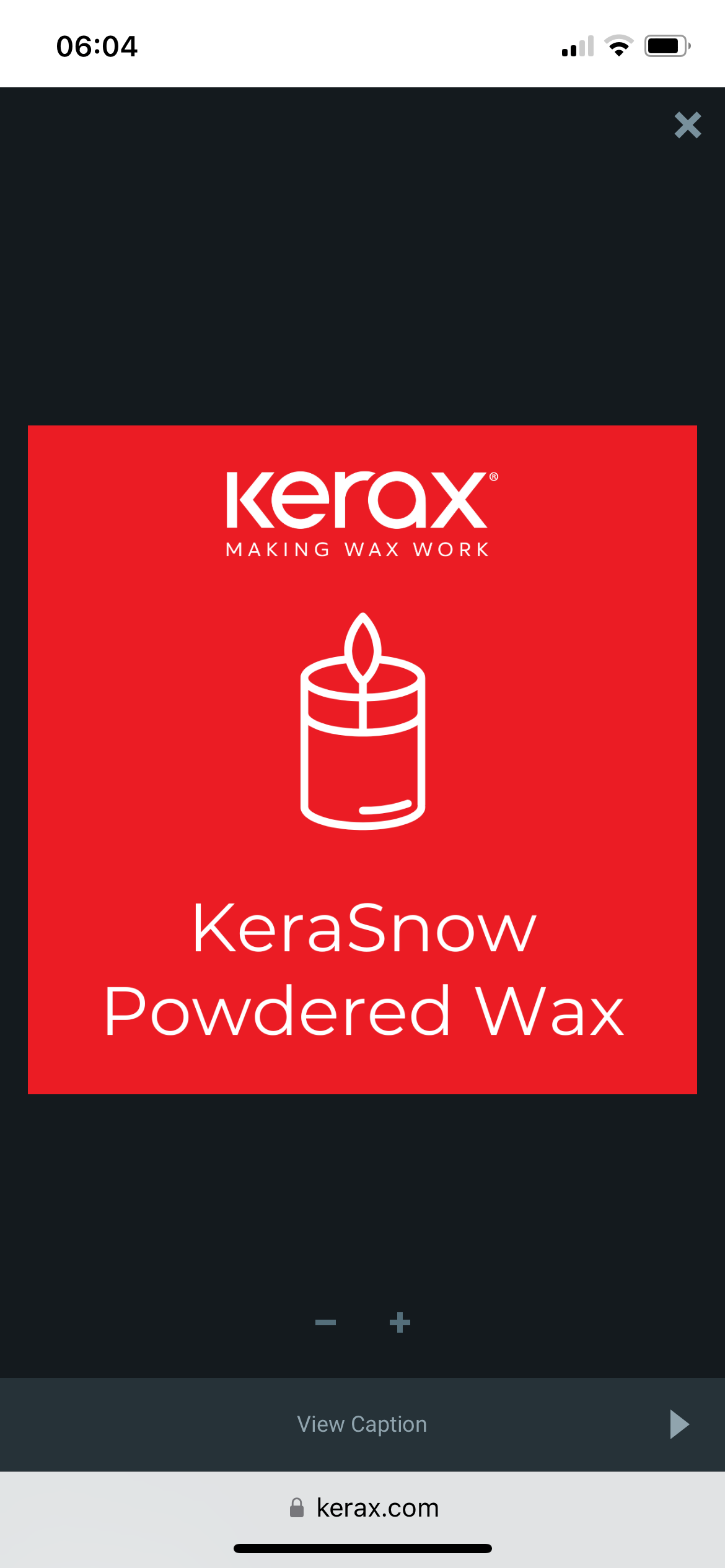 Snow candle wax
