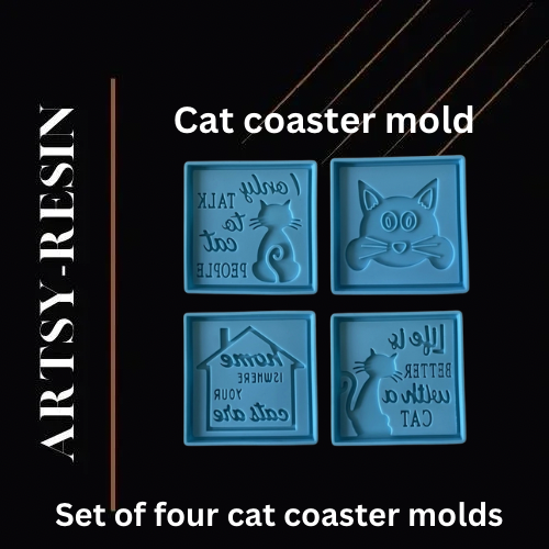 Cat coaster molds – Artsy resin