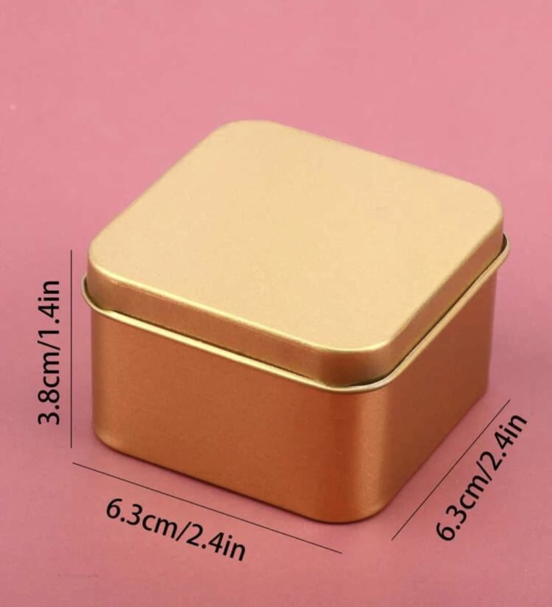 Square container tin