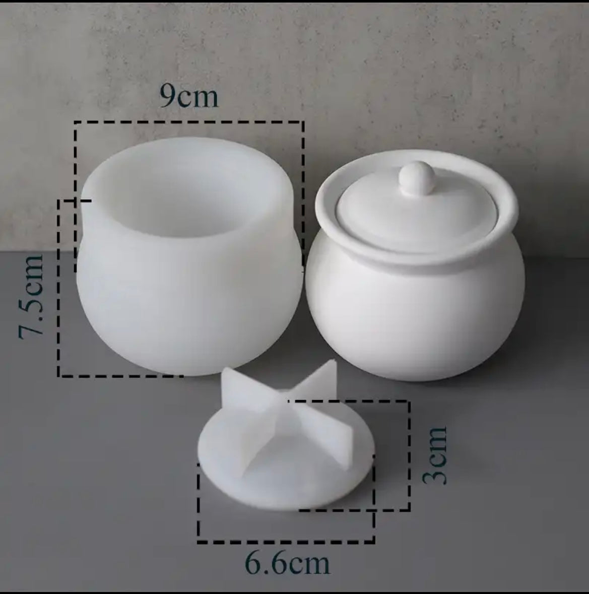 Storage jar with lid mold