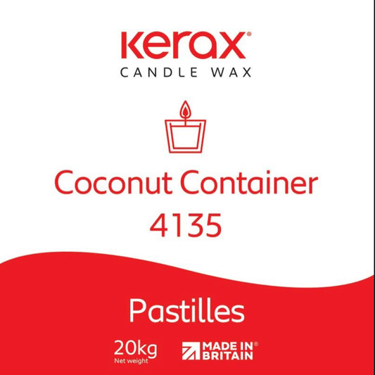 Candle coconut container wax