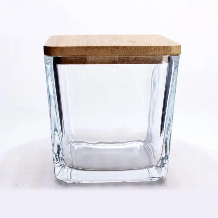 Square glass jar